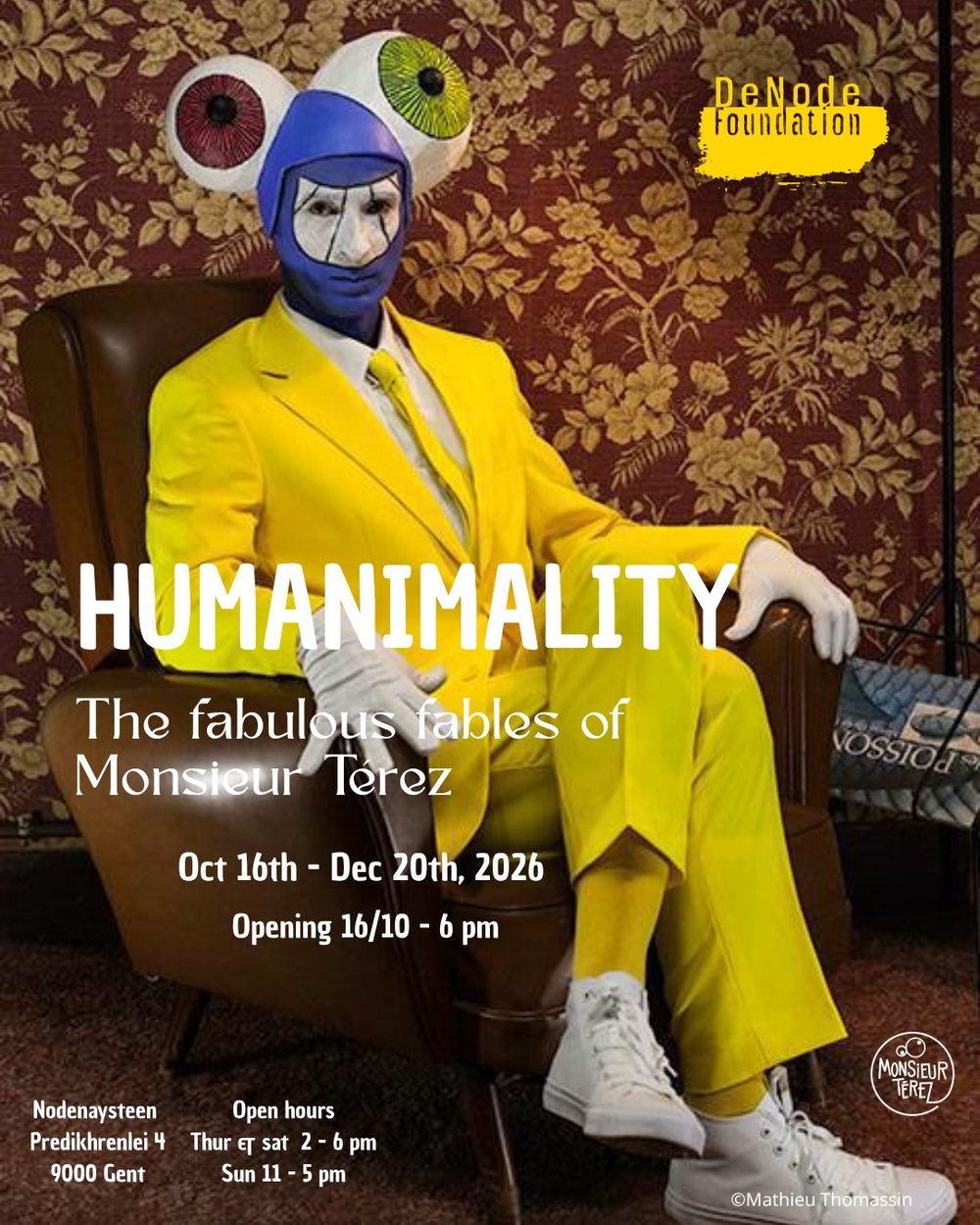 Humanimality — tentoonstelling van Monsieur Térez bij DeNode, 16 oktober – 20 december 2026